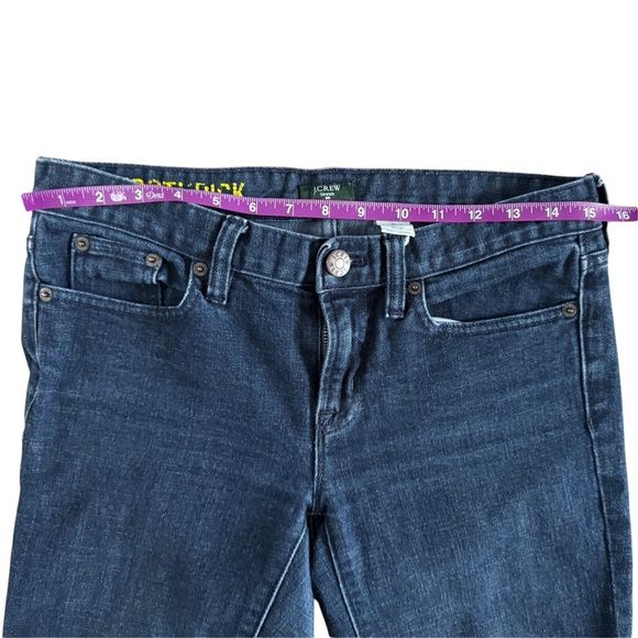 J. Crew toothpick Dark Blue Women's Jeans stretch size 29 straight low rise 915 - Picture 4 of 10